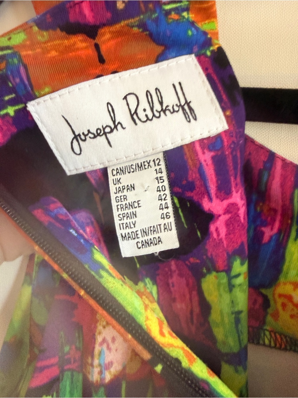 Joseph Ribkoff Abstract Print Sleeveless Midi Dress Multicolor Size 12 Canada - Picture 3 of 6
